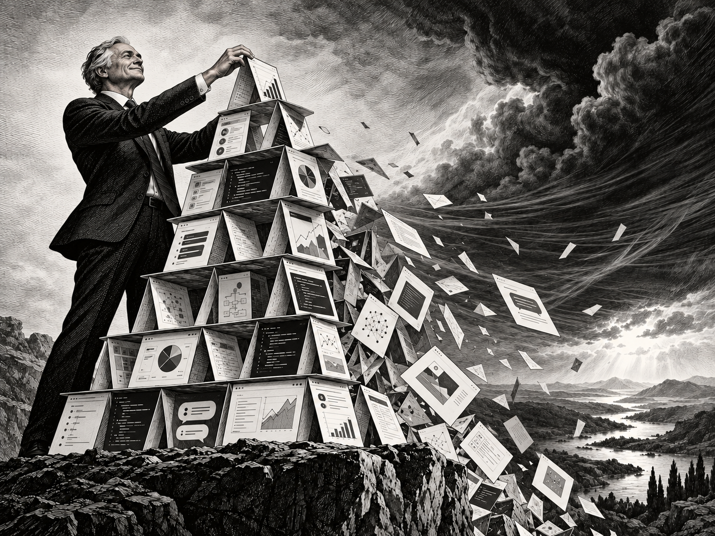 Hallucinating with AI Industrializes the House of Cards